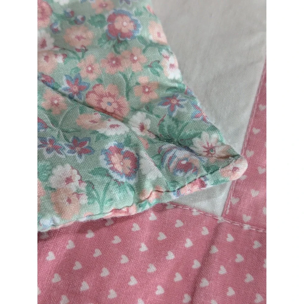 Vintage Handmade Rose Appliqué Quilt – 86